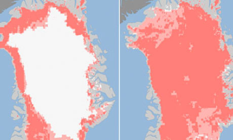 Scientists in disbelief as 97% of Greenland ice sheet suffers melting
