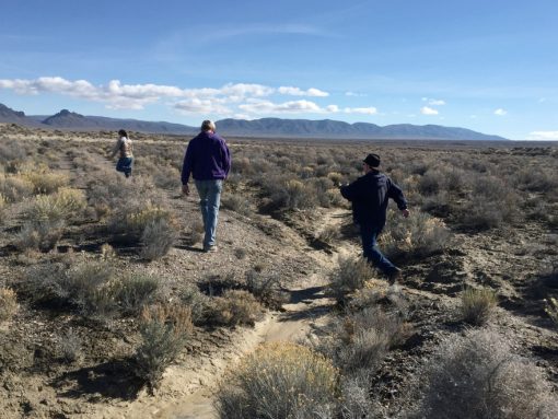 BLM field trip in area where rancher is being allowed access for cattle water project.