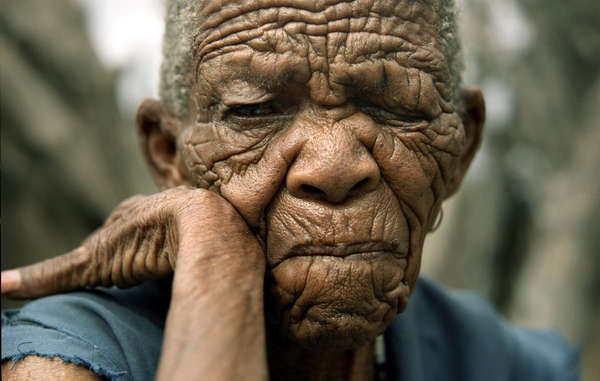Most Bushmen are still forced to live in government resettlement camps, rather than on their land in the Central Kalahari Game Reserve © Dominick Tyler