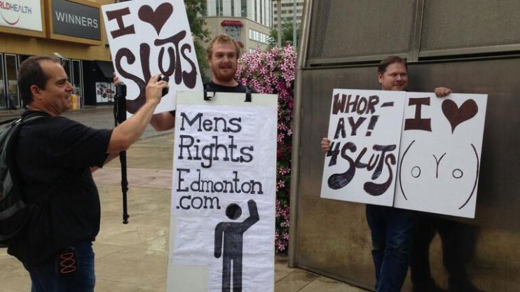 Men’s Rights Activists Gather in Support of Prostitution