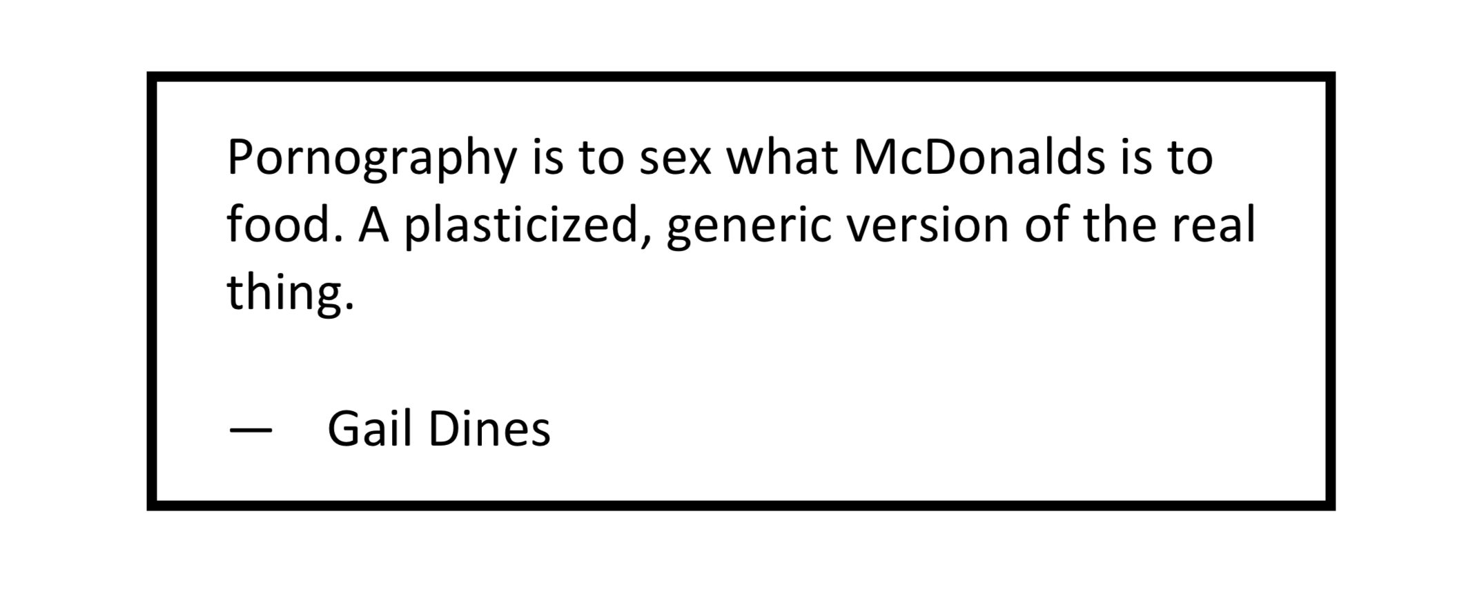 Pornography and Patriarchy: An Interview with Gail Dines
