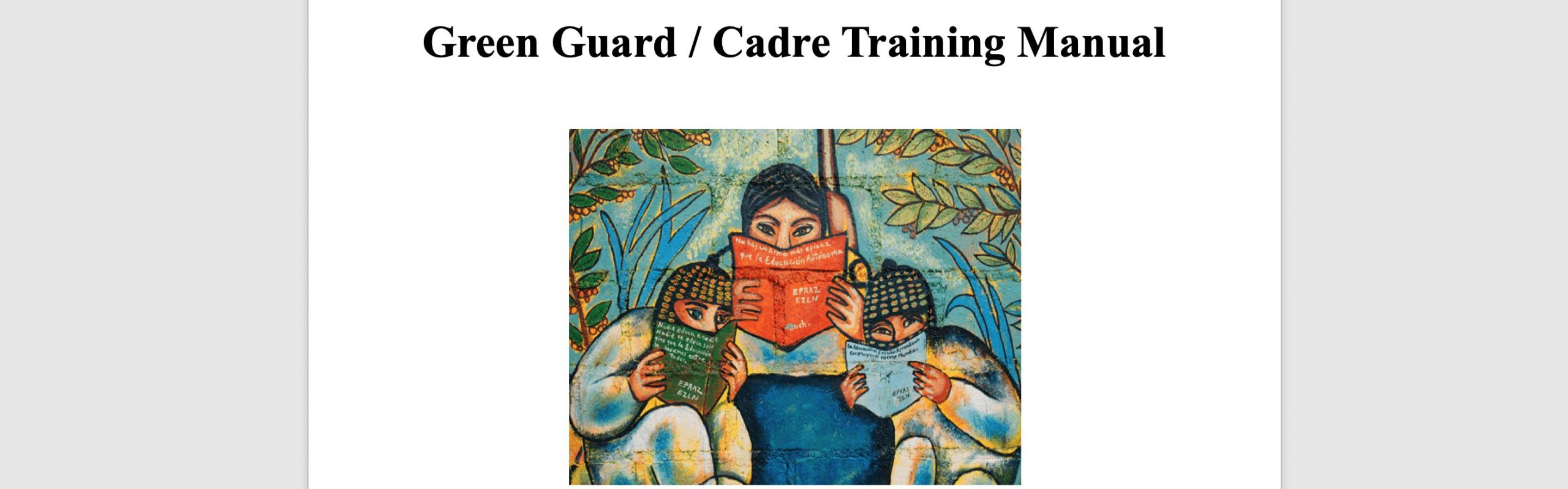 image showing "green guard / cadre training manual"